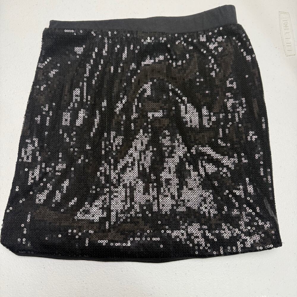 D'Signed by Disney Black Sequin Skirt Girls Size Medium Sparkly Princess Villain